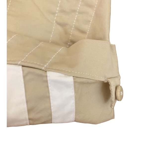 Nike Pants Women Large (12-14) Tan‎ Wide Leg Stretch Button Up Convert to Shorts - Picture 4 of 16